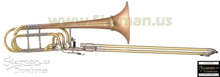 Sierman ST-84GMC Professional Bass Trombone, Matte Finish, Detachable Bell